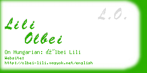 lili olbei business card